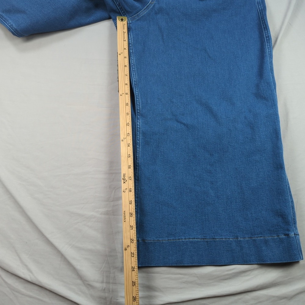 SPANX Wide Leg Crop Pants in Blue - Picture 3 of 12